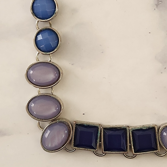 NY Collection Blue Stone Necklace - Picture 4 of 5